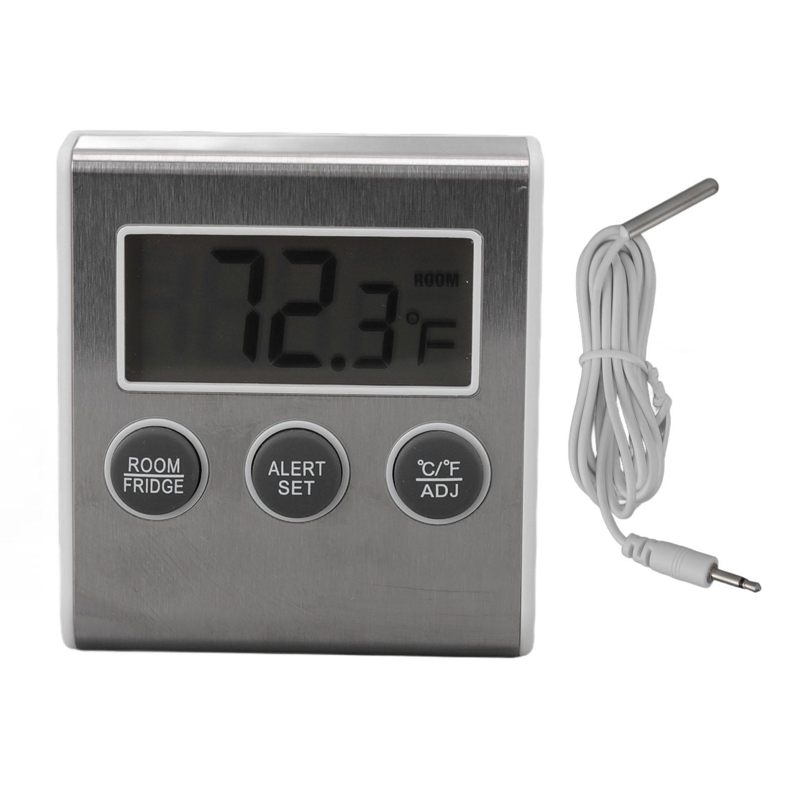 Digital Fridge Thermometer Alarm Memory Function Small Freezer Thermometer with Magnet for
Digital Fridge Thermometer Alarm Memory Function Small Freezer Thermometer with Magnet for