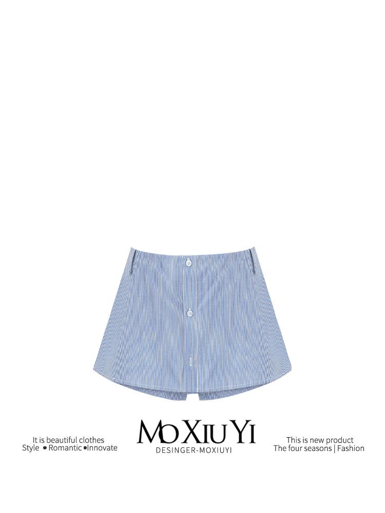 Moxiu Preppy Style Hem Fashion Tape Shirt Pantskirt Women s Summer Easiest for Match Stripe a Short Skirt S синий
Moxiu Preppy Style Hem Fashion Tape Shirt Pantskirt Women s Summer Easiest for Match Stripe a Short Skirt S синий