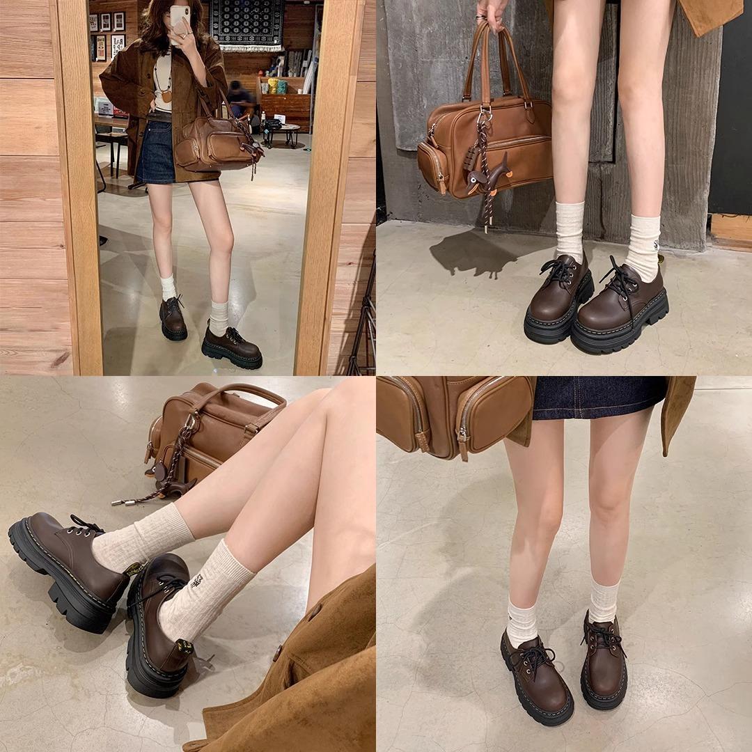 Cowhide version~ Leather lace-up thick-soled heightening casual dr derby small leather shoes women s loafer single shoes 35 чорний
Cowhide version~ Leather lace-up thick-soled heightening casual dr derby small leather shoes women s loafer single shoes 35 чорний