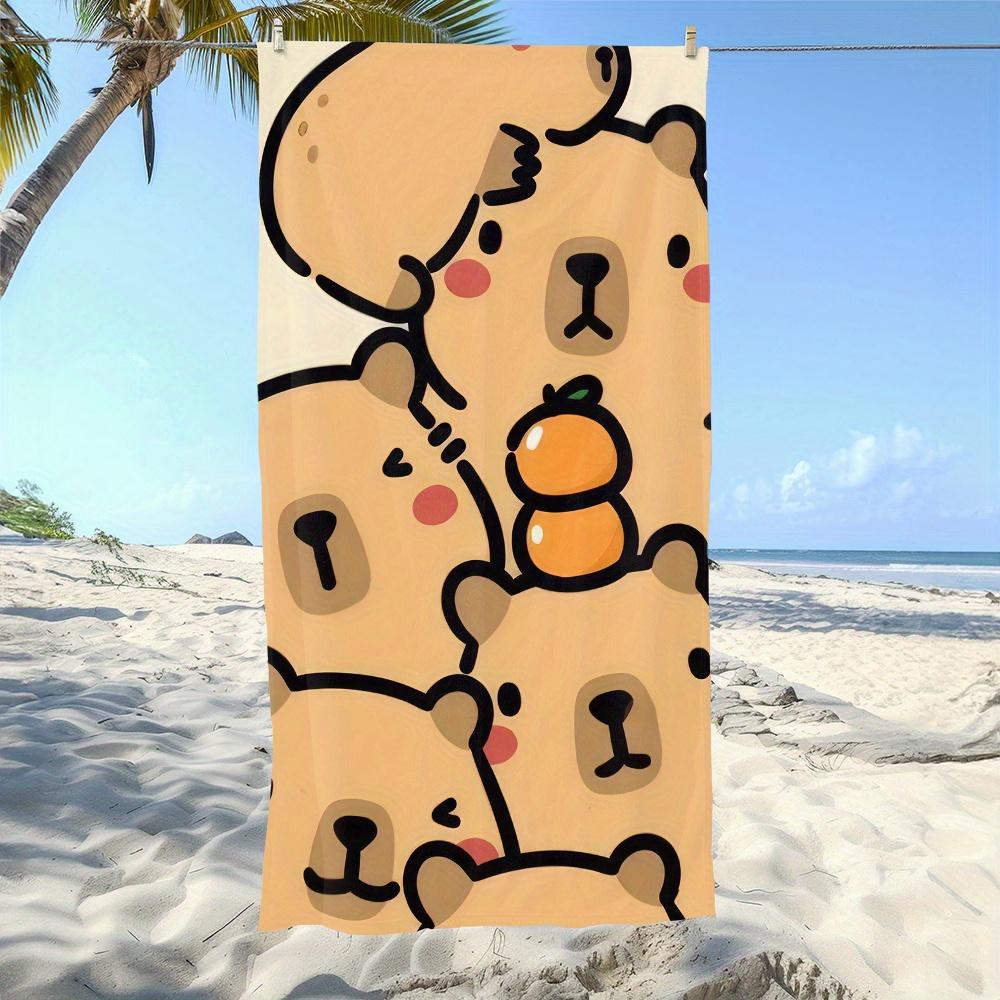 Ultra Cute Cartoon Capybara Beach Towel, Vibrant Tropical Super Absorbent Sand Proof Microfiber for Pool Camping Yoga Diving W40*H60(CM)
Ultra Cute Cartoon Capybara Beach Towel, Vibrant Tropical Super Absorbent Sand Proof Microfiber for Pool Camping Yoga Diving W40*H60(CM)