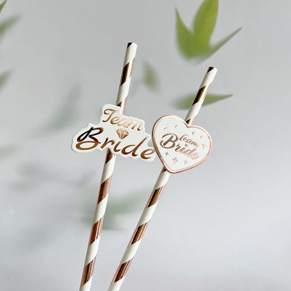 10pcs Disposable Bride Straws Creative Drinking Paper Straws Tableware Rose Gold Straw Single Party A
10pcs Disposable Bride Straws Creative Drinking Paper Straws Tableware Rose Gold Straw Single Party A