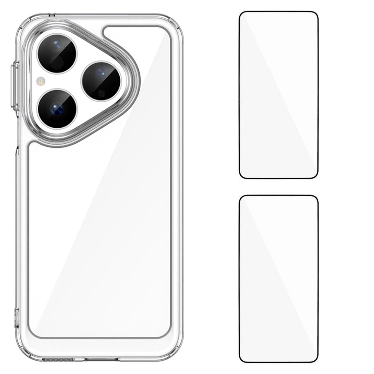 For Huawei Pura 80 Clear Phone Case WANLONFENG MF2 Series TPU Acrylic Cover with 2Pcs Tempered Glass Transparent
For Huawei Pura 80 Clear Phone Case WANLONFENG MF2 Series TPU Acrylic Cover with 2Pcs Tempered Glass Transparent