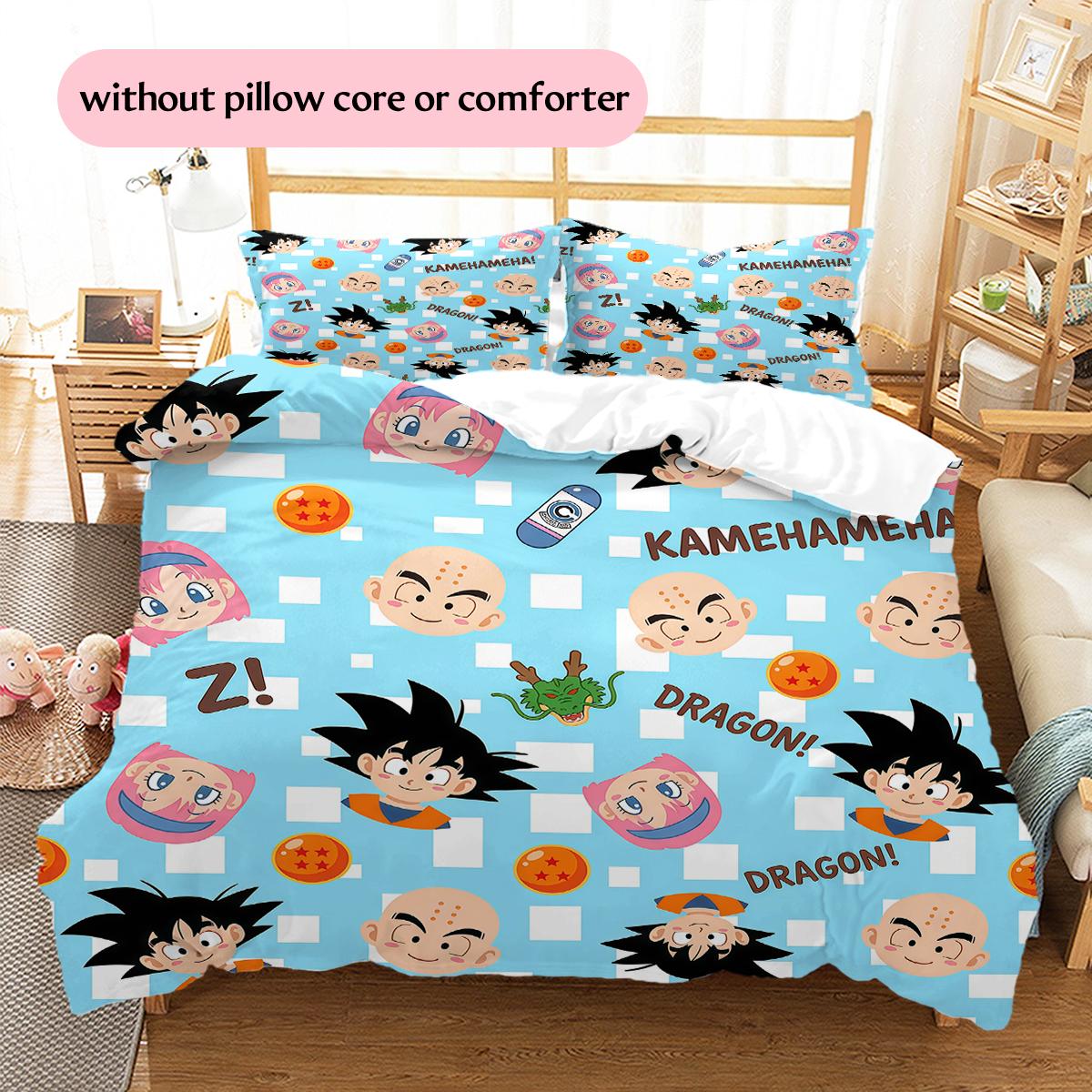 Cute Dragon Ball Avatar Pattern Bedding Quilt Set Home Decoration Gift (1 * duvet cover + 2 * pillowcase without core) 135x200cm
Cute Dragon Ball Avatar Pattern Bedding Quilt Set Home Decoration Gift (1 * duvet cover + 2 * pillowcase without core) 135x200cm