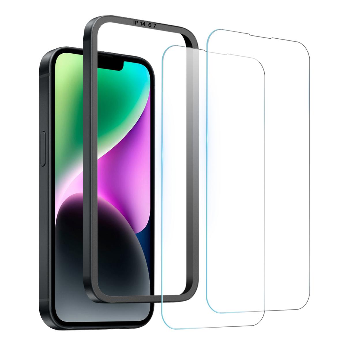 NORTHJO 2Pcs A+ For iPhone 14 Plus Tempered Glass Screen Protector 0.3mm 2.5D Clear Film with Installation Tool As Shown A
NORTHJO 2Pcs A+ For iPhone 14 Plus Tempered Glass Screen Protector 0.3mm 2.5D Clear Film with Installation Tool As Shown A