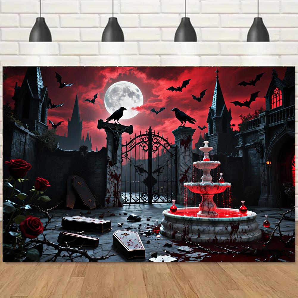 Red Horror Style-Crows,Full Moon,Castle Elements-Halloween Backdrop Tapestry for Party,Photography Booth,Festive Decor 150*100cm/59*39in/5*3ft
Red Horror Style-Crows,Full Moon,Castle Elements-Halloween Backdrop Tapestry for Party,Photography Booth,Festive Decor 150*100cm/59*39in/5*3ft