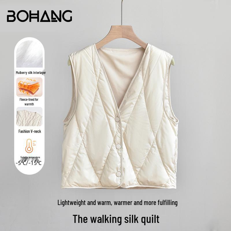 Bohang Women s V-Neck Silk Cardigan Vest - Loose, Sleeveless, Warm Inner & Outer Layer for Autumn/Winter L белый
Bohang Women s V-Neck Silk Cardigan Vest - Loose, Sleeveless, Warm Inner & Outer Layer for Autumn/Winter L белый