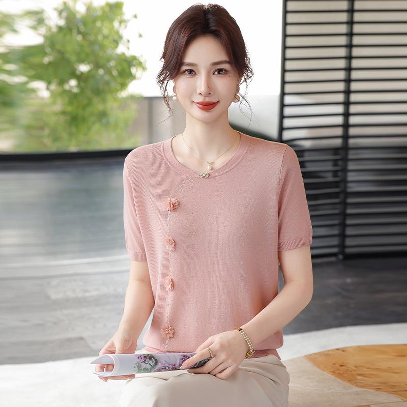 Mother s Summer Ice Silk Knit Top 2026: Short-Sleeve T-Shirt for Middle-Aged & Elderly Women, Mother-in-law s Cardigan Style 120 рожевий
Mother s Summer Ice Silk Knit Top 2026: Short-Sleeve T-Shirt for Middle-Aged & Elderly Women, Mother-in-law s Cardigan Style 120 рожевий