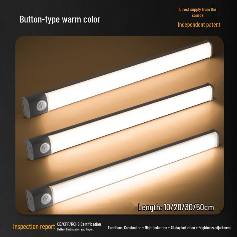 Ultra-thin Rechargeable LED Light with Smart Human Sensing & Magnetic Suction for Wardrobes, Wine Cabinets, Bedsides, and Hallways 10cm
Ultra-thin Rechargeable LED Light with Smart Human Sensing & Magnetic Suction for Wardrobes, Wine Cabinets, Bedsides, and Hallways 10cm