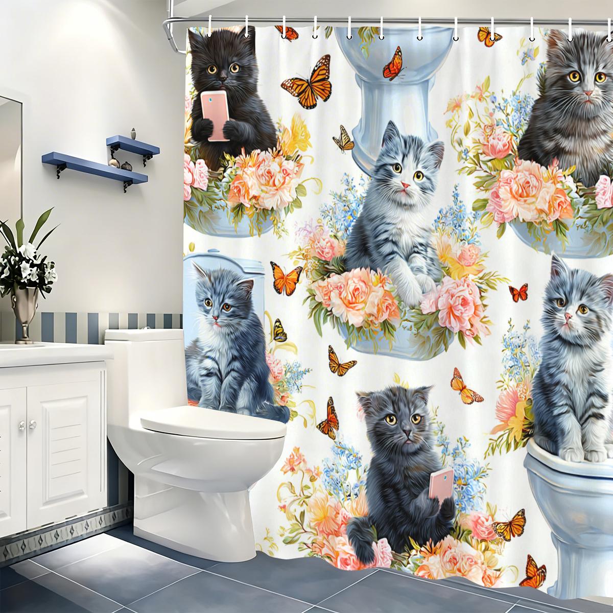 Cute Animal & Floral Pattern Polyester Shower Curtain - Adorable Bathroom Decor, Lovely Bathtub Partition For Home W60H190(CM)-1 Pcs
Cute Animal & Floral Pattern Polyester Shower Curtain - Adorable Bathroom Decor, Lovely Bathtub Partition For Home W60H190(CM)-1 Pcs
