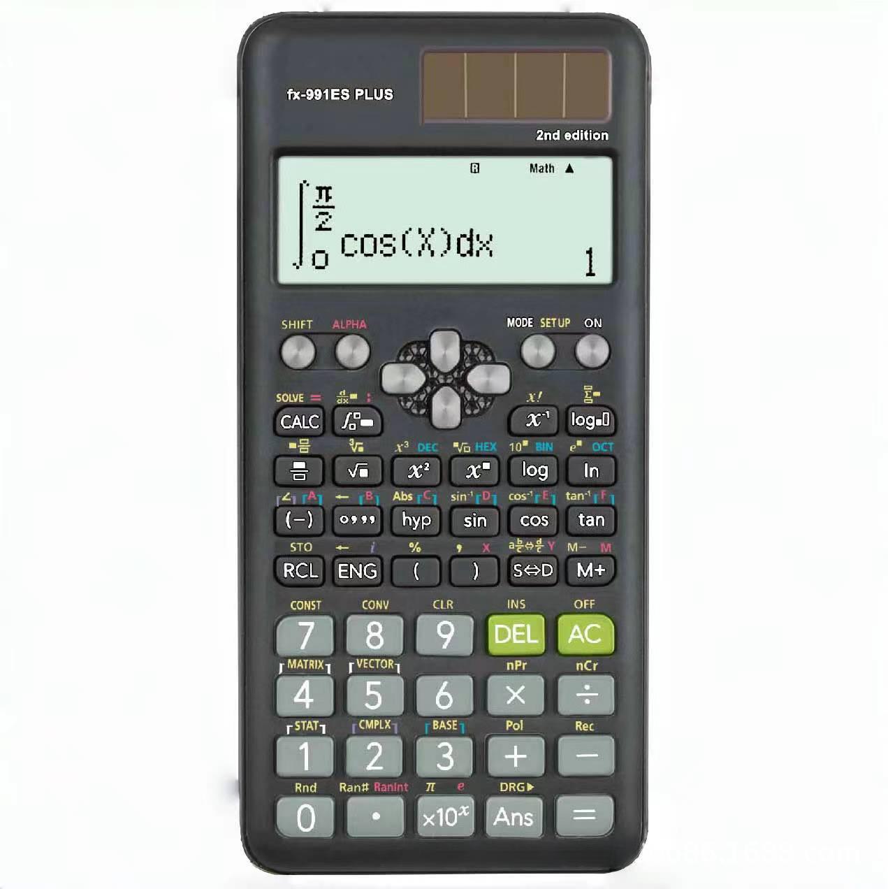 Науковий калькулятор FX991ESPLUS 2-го покоління з кольоровим логотипом для студентів чорний
Науковий калькулятор FX991ESPLUS 2-го покоління з кольоровим логотипом для студентів чорний
