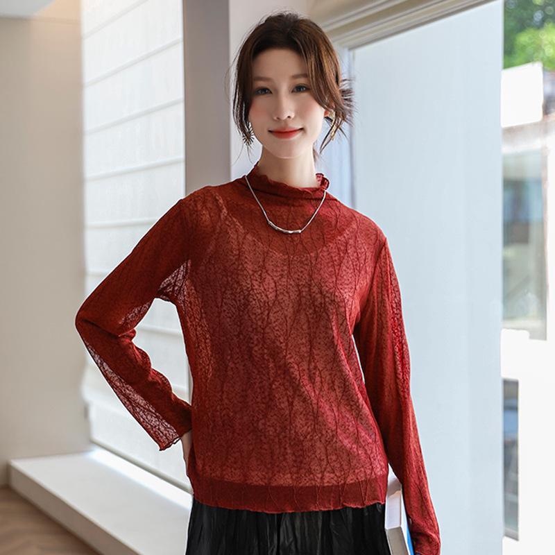 Chic French Lace Semi-High Neck Top – Versatile Solid Color for Autumn/Winter One Size
Chic French Lace Semi-High Neck Top – Versatile Solid Color for Autumn/Winter One Size