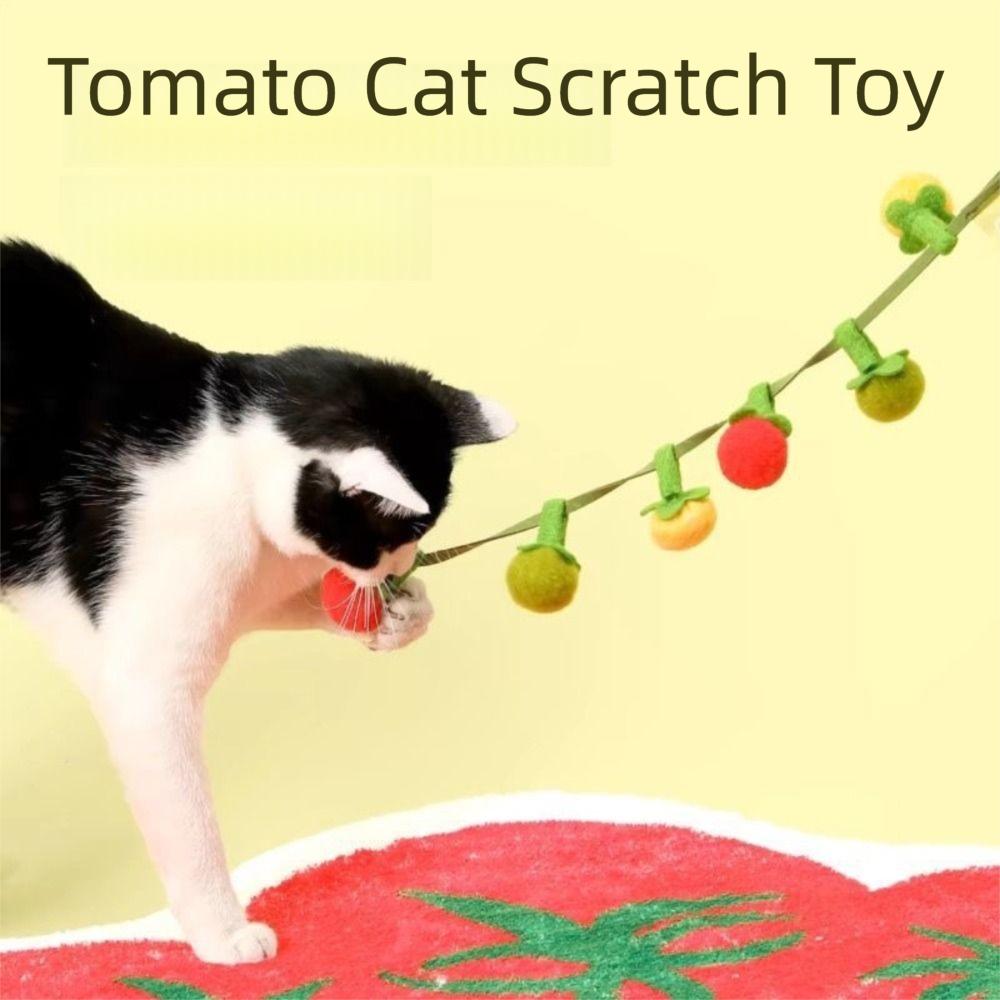 Plush Tomato Cat Scratch Toy Portable Hanging Door Cat Toy Durable Cat Teaser Rope Relieve Boredom
Plush Tomato Cat Scratch Toy Portable Hanging Door Cat Toy Durable Cat Teaser Rope Relieve Boredom