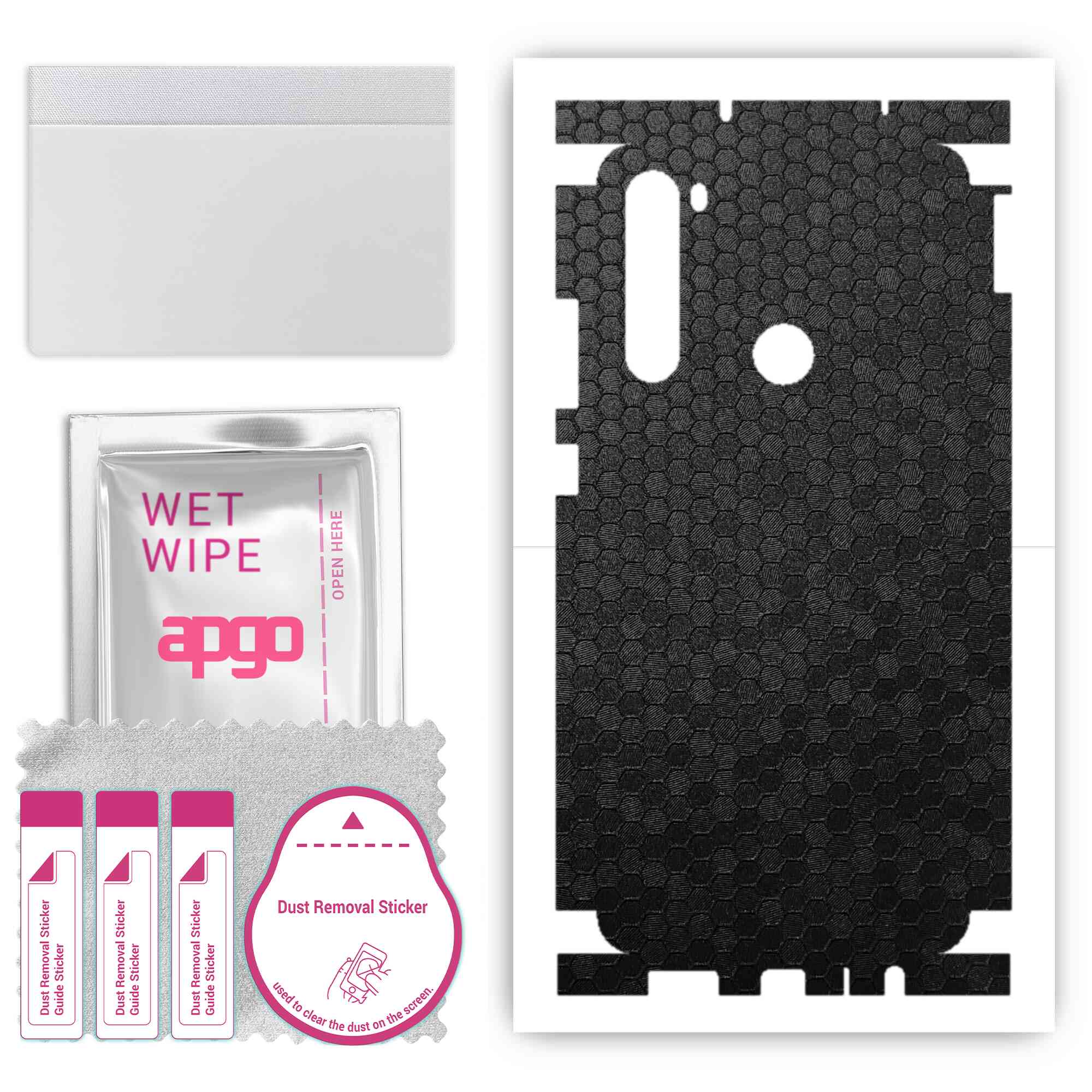 Apgo Protective Skin Sticker for the back+sides compatible with Xiaomi Redmi Note 8T, Full Wrap Film, Foil, Vinyl - Pattern Black Honeycomb
Apgo Protective Skin Sticker for the back+sides compatible with Xiaomi Redmi Note 8T, Full Wrap Film, Foil, Vinyl - Pattern Black Honeycomb