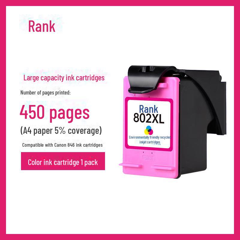 Gezhige Сумісний з чорнильними картриджами HP 802 для DeskJet 1050, 1510, 1000, 1010, 1511.
Gezhige Сумісний з чорнильними картриджами HP 802 для DeskJet 1050, 1510, 1000, 1010, 1511.