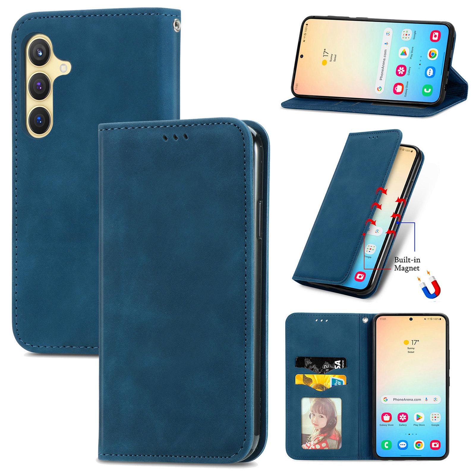 For Samsung Galaxy S25+ Leather Case with Card Holder Magnetic Absorption Phone Cover Dark Blue
For Samsung Galaxy S25+ Leather Case with Card Holder Magnetic Absorption Phone Cover Dark Blue