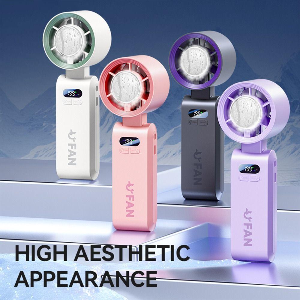 Digital Display Handheld Cooling Fan Foldable Powerful Turbo Fan USB Neck Fan for Outdoor Use фіолетовий 
Digital Display Handheld Cooling Fan Foldable Powerful Turbo Fan USB Neck Fan for Outdoor Use фіолетовий