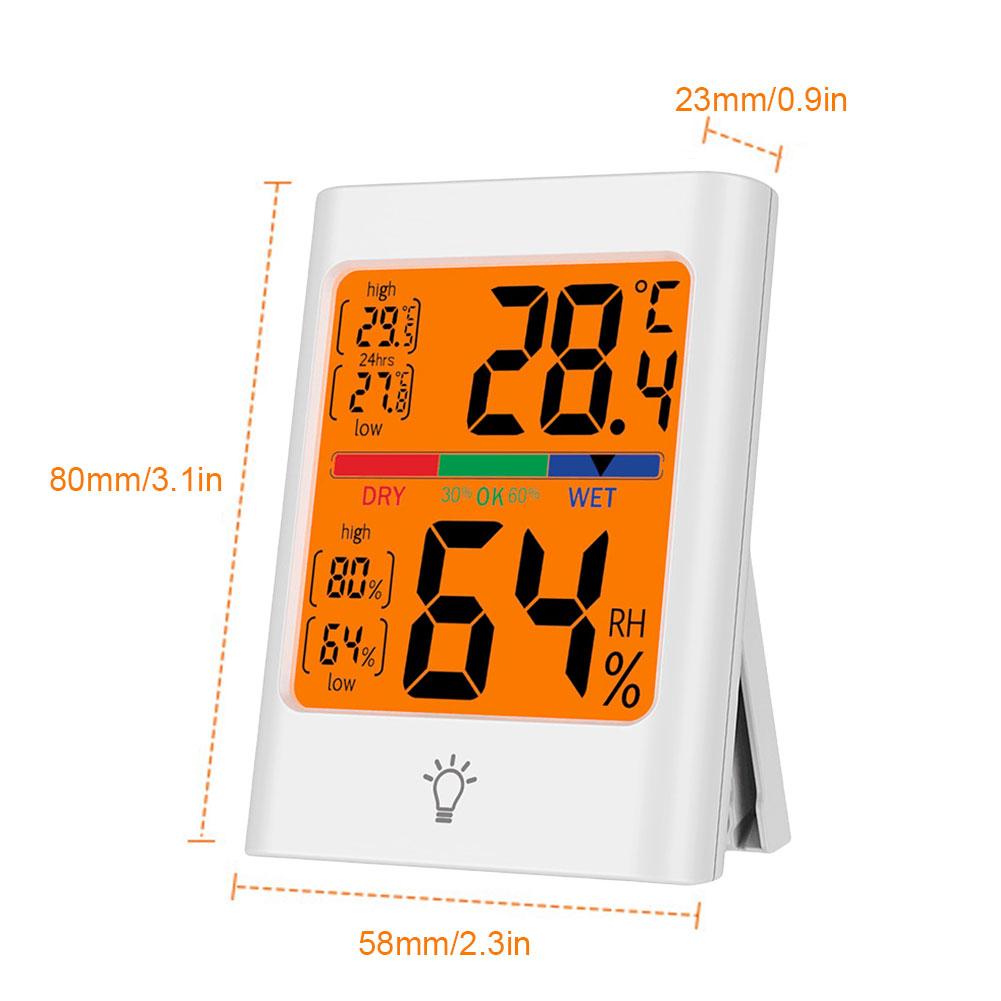 Digital Room Thermometer Backlight Magnetic Thermometer Hygrometer Precise Temperature and Humidity Monitor for Indoor Bedroom
Digital Room Thermometer Backlight Magnetic Thermometer Hygrometer Precise Temperature and Humidity Monitor for Indoor Bedroom