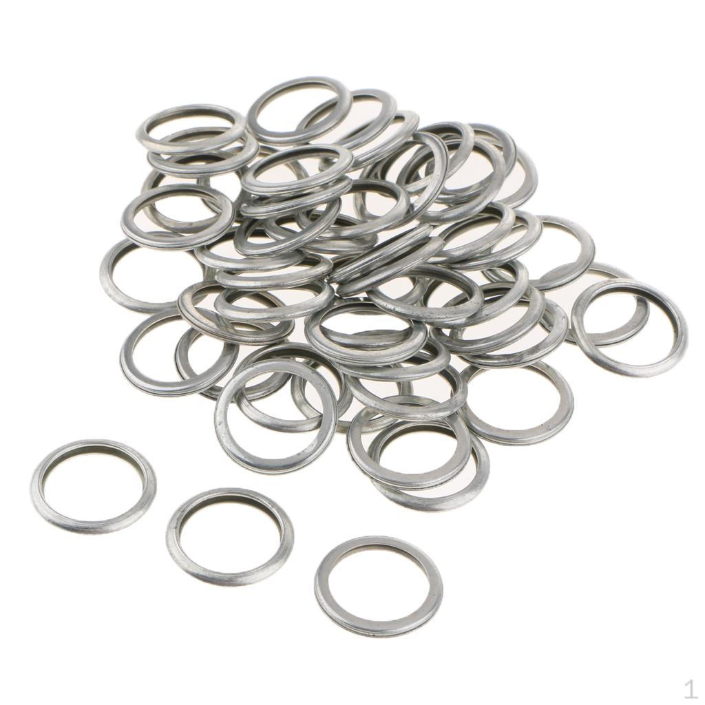 50pcs Metal Engine Oil Drain Plug Washer Gasket Open Size: 16mm Screw
50pcs Metal Engine Oil Drain Plug Washer Gasket Open Size: 16mm Screw