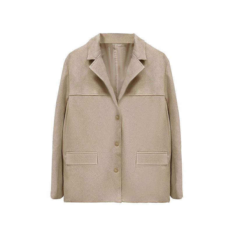 2025 Свободный пиджак с длинным рукавом и карманами Khaki XL
2025 Свободный пиджак с длинным рукавом и карманами Khaki XL