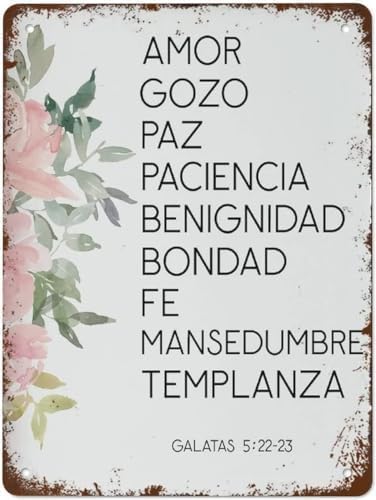 Metal Vintage Tin Sign Spanish Bible Verse Quote Print Christian Cute Gift Bedroom Retro Novelty Cafe Store T 20x30cm(7.8x11.8inch)
Metal Vintage Tin Sign Spanish Bible Verse Quote Print Christian Cute Gift Bedroom Retro Novelty Cafe Store T 20x30cm(7.8x11.8inch)
