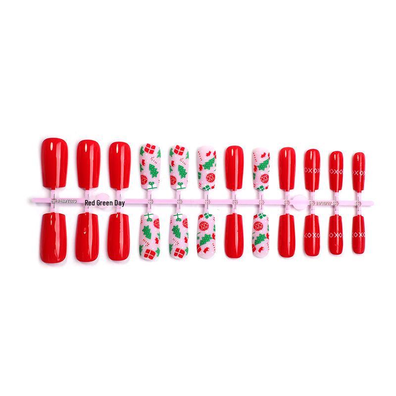 24-Piece Red Santa Hat Candy Press-On Christmas Nails
24-Piece Red Santa Hat Candy Press-On Christmas Nails