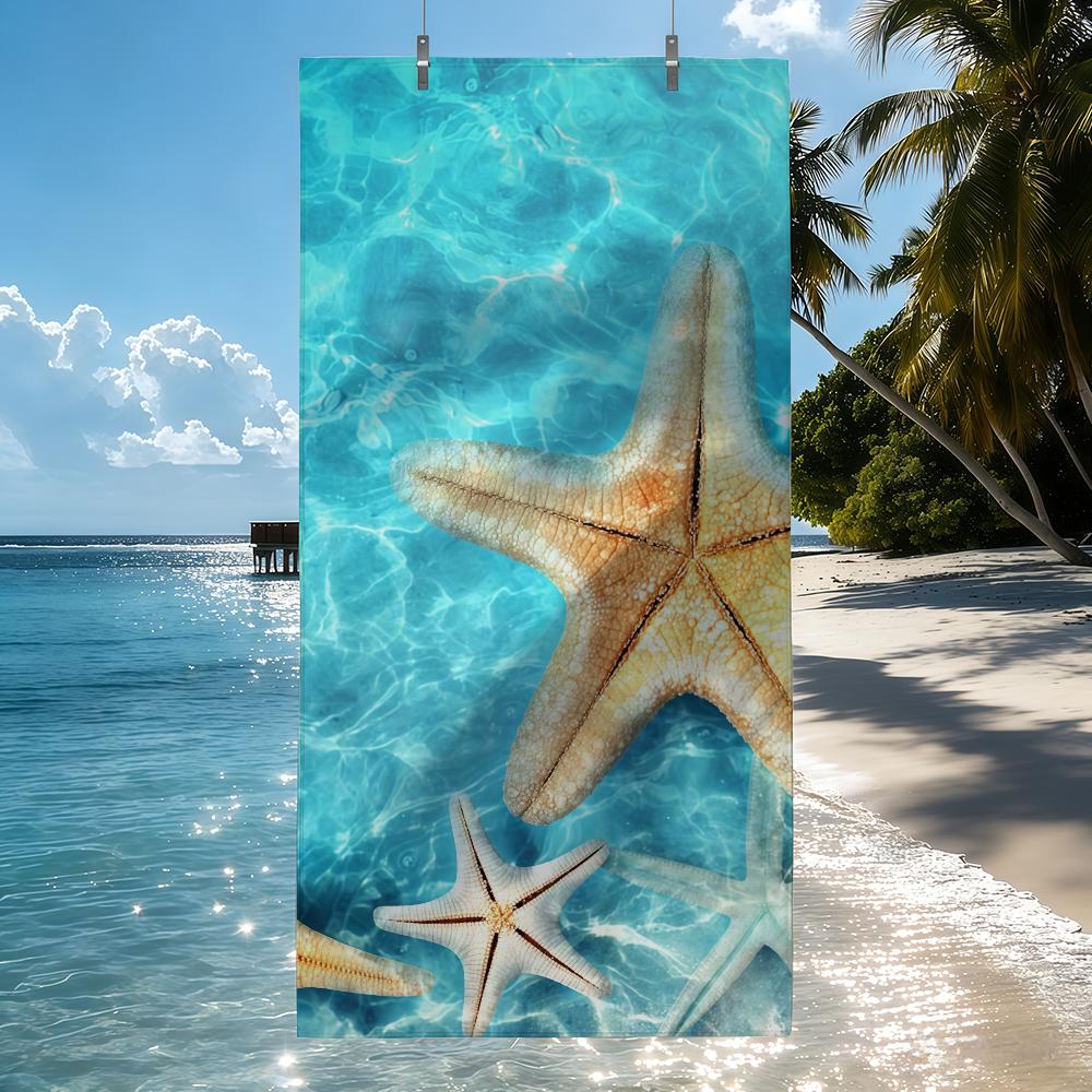 Ocean-inspired Starfish and seashell prints Quick Drying Beach Towels Are Suitable For Swimming Pools Camping Yoga And The Gym W40*H60(CM)
Ocean-inspired Starfish and seashell prints Quick Drying Beach Towels Are Suitable For Swimming Pools Camping Yoga And The Gym W40*H60(CM)
