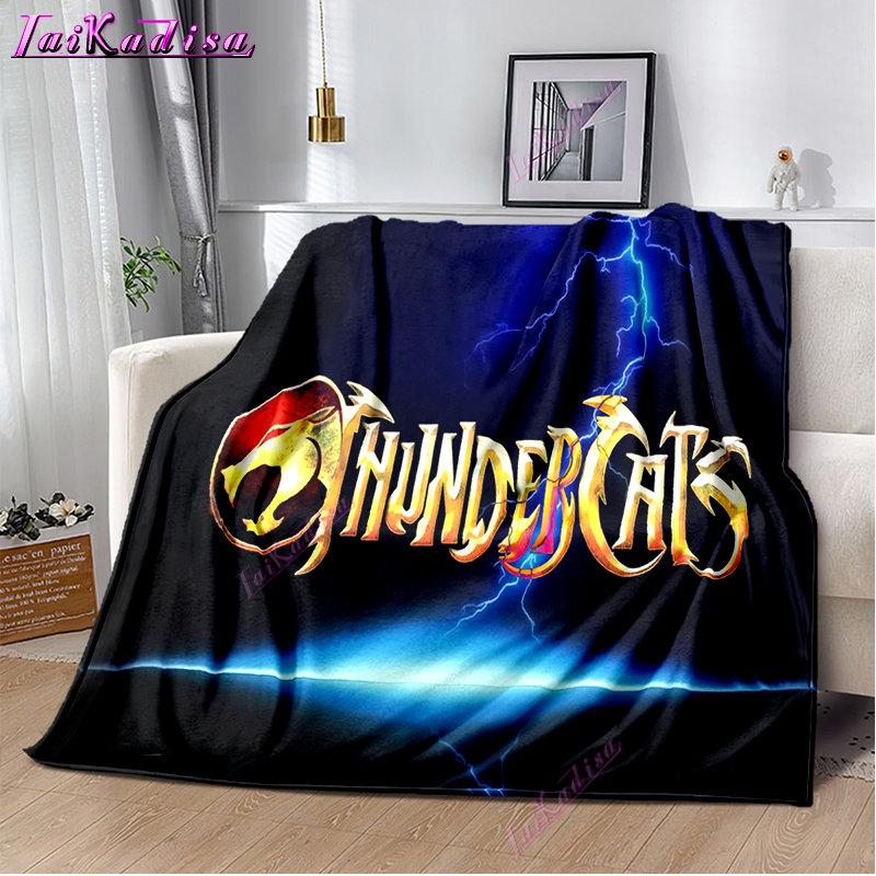 Одеяло с рисунком Thundercats, детское осенне-зимнее теплое одеяло, фланелевое одеяло, подарок на все сезоны