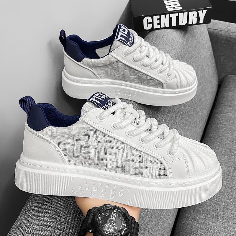 Men s White Height-Increasing Summer Sneakers 2025 - Trendy Thick-Soled Casual Sports Shoes Size 41 білий/синій
Men s White Height-Increasing Summer Sneakers 2025 - Trendy Thick-Soled Casual Sports Shoes Size 41 білий/синій