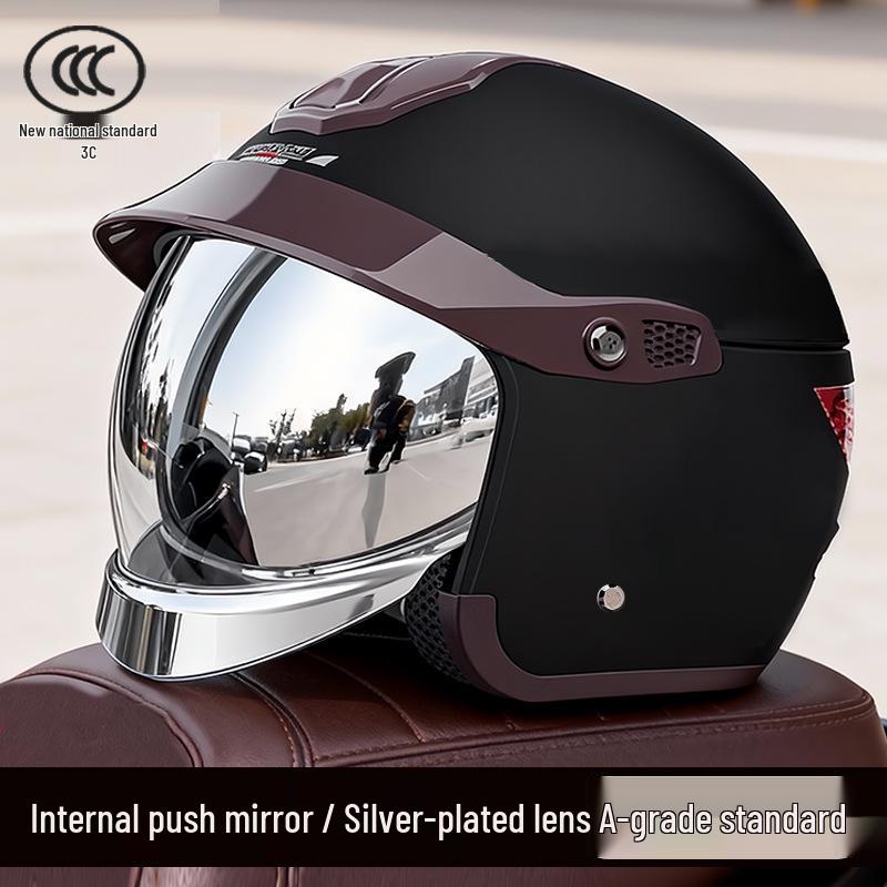 3C Certified Unisex Four-Season Silver Electric Vehicle Half Helmet for Cycling Safety Adult (55-61cm)
3C Certified Unisex Four-Season Silver Electric Vehicle Half Helmet for Cycling Safety Adult (55-61cm)