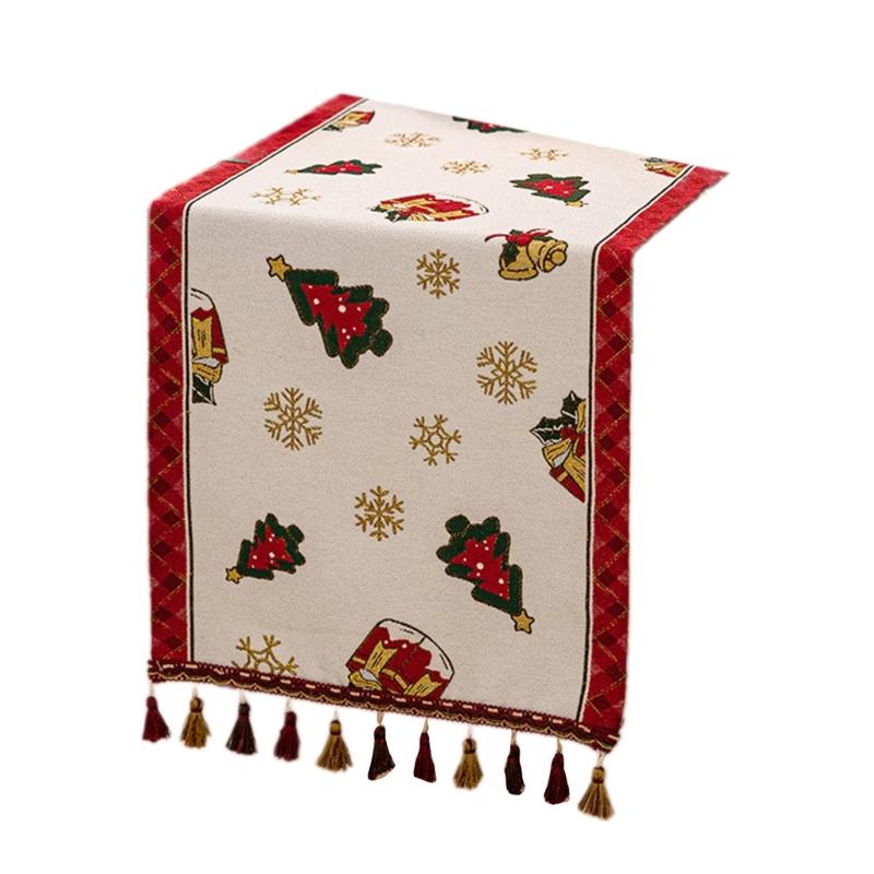 Christmas Chenilles Table Runner With Colorfast Woven Design And Tassels For Festives Home Dining Atmosphere Decoration
Christmas Chenilles Table Runner With Colorfast Woven Design And Tassels For Festives Home Dining Atmosphere Decoration