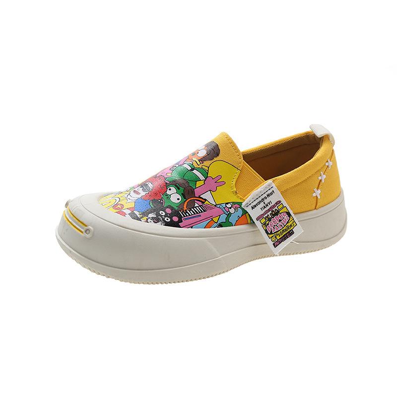 Women Canvas Flat Shoes Round Toe Fashion Graffiti Shallow Mouth Outdoor Thick Soled White Sports Shoes Spring Autumn New Styles 37 чёрный
Women Canvas Flat Shoes Round Toe Fashion Graffiti Shallow Mouth Outdoor Thick Soled White Sports Shoes Spring Autumn New Styles 37 чёрный