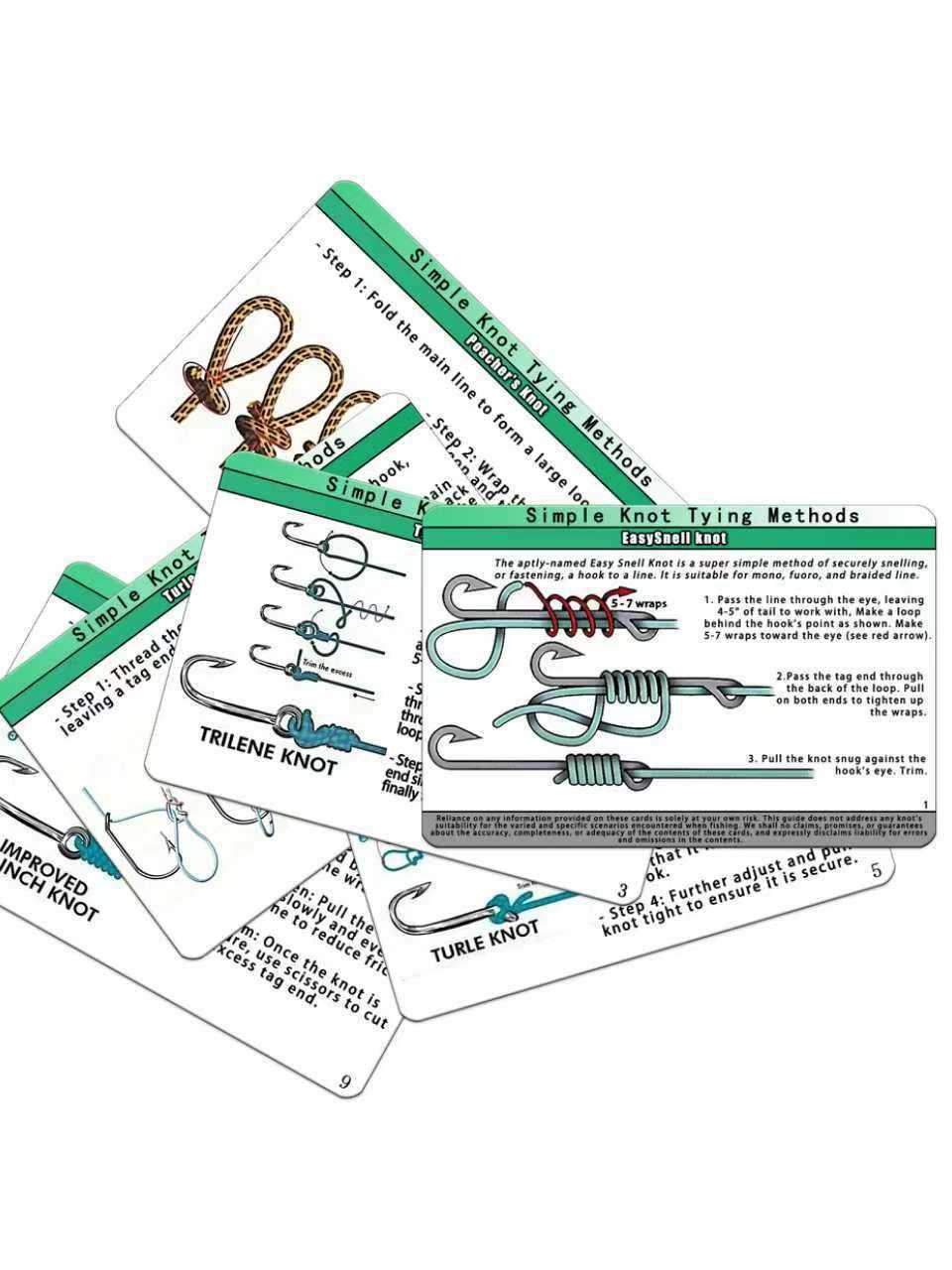 Waterproof Guide: 12 Easy Fishing Knots with Mini Carabiners for Beginners 8.5x5.4CM
Waterproof Guide: 12 Easy Fishing Knots with Mini Carabiners for Beginners 8.5x5.4CM