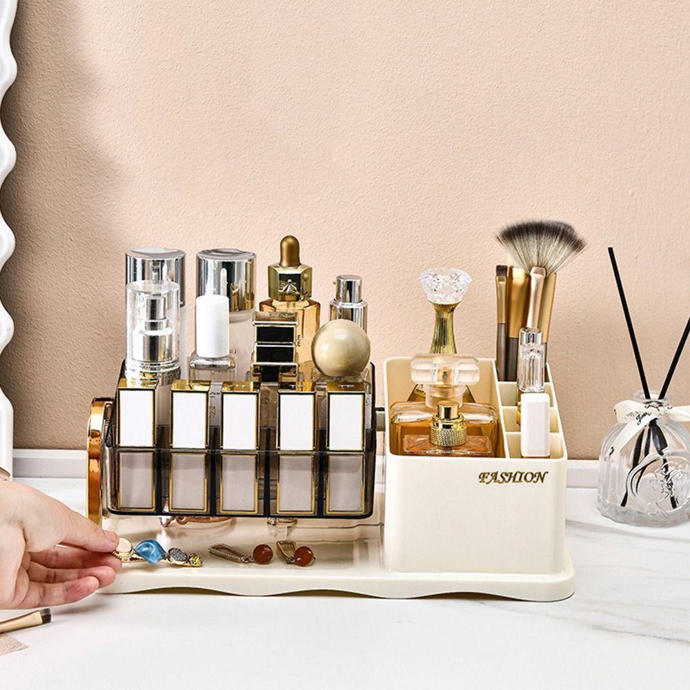 Plastic Cosmetics Storage Box Rotatable Cosmetic Case Light Luxury Lipstick Storage Rack Skin Care бежевый
Plastic Cosmetics Storage Box Rotatable Cosmetic Case Light Luxury Lipstick Storage Rack Skin Care бежевый