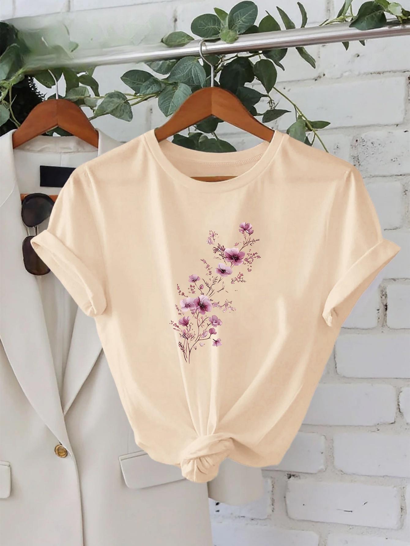 New Spring And Summer Fashion for Women. Featuring a Floral Print. Elegant Round-Neck Short-Sleeve T-Shirt Suitable for Home. Outdoor. And Travel. Per 3XL дубильна кора
New Spring And Summer Fashion for Women. Featuring a Floral Print. Elegant Round-Neck Short-Sleeve T-Shirt Suitable for Home. Outdoor. And Travel. Per 3XL дубильна кора