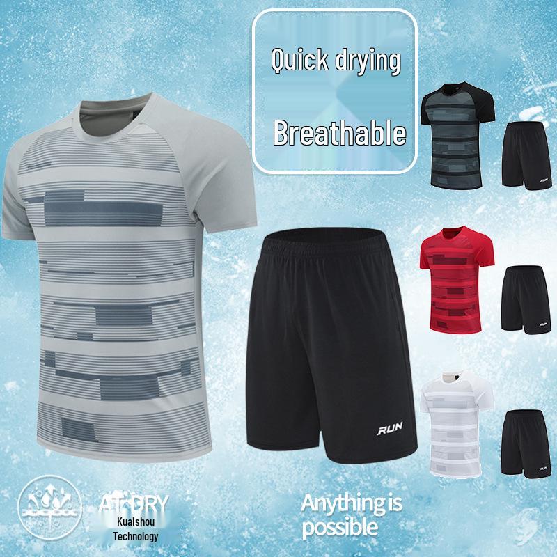 Men s Red Quick-Dry Summer Sports Set: Ice Silk Loose Short Sleeve & Shorts, Plus Size Available 2XL сірий колір
Men s Red Quick-Dry Summer Sports Set: Ice Silk Loose Short Sleeve & Shorts, Plus Size Available 2XL сірий колір