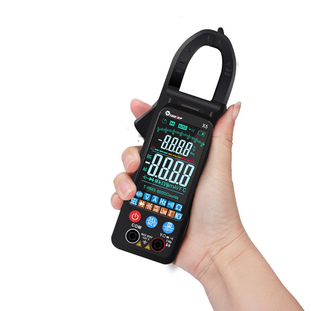 TOOLTOP X5 Multifunction Clamp Meter NCV Measuring DC AC Current Voltage Resistance Capacitor Temperature Frequency Multimeter
TOOLTOP X5 Multifunction Clamp Meter NCV Measuring DC AC Current Voltage Resistance Capacitor Temperature Frequency Multimeter