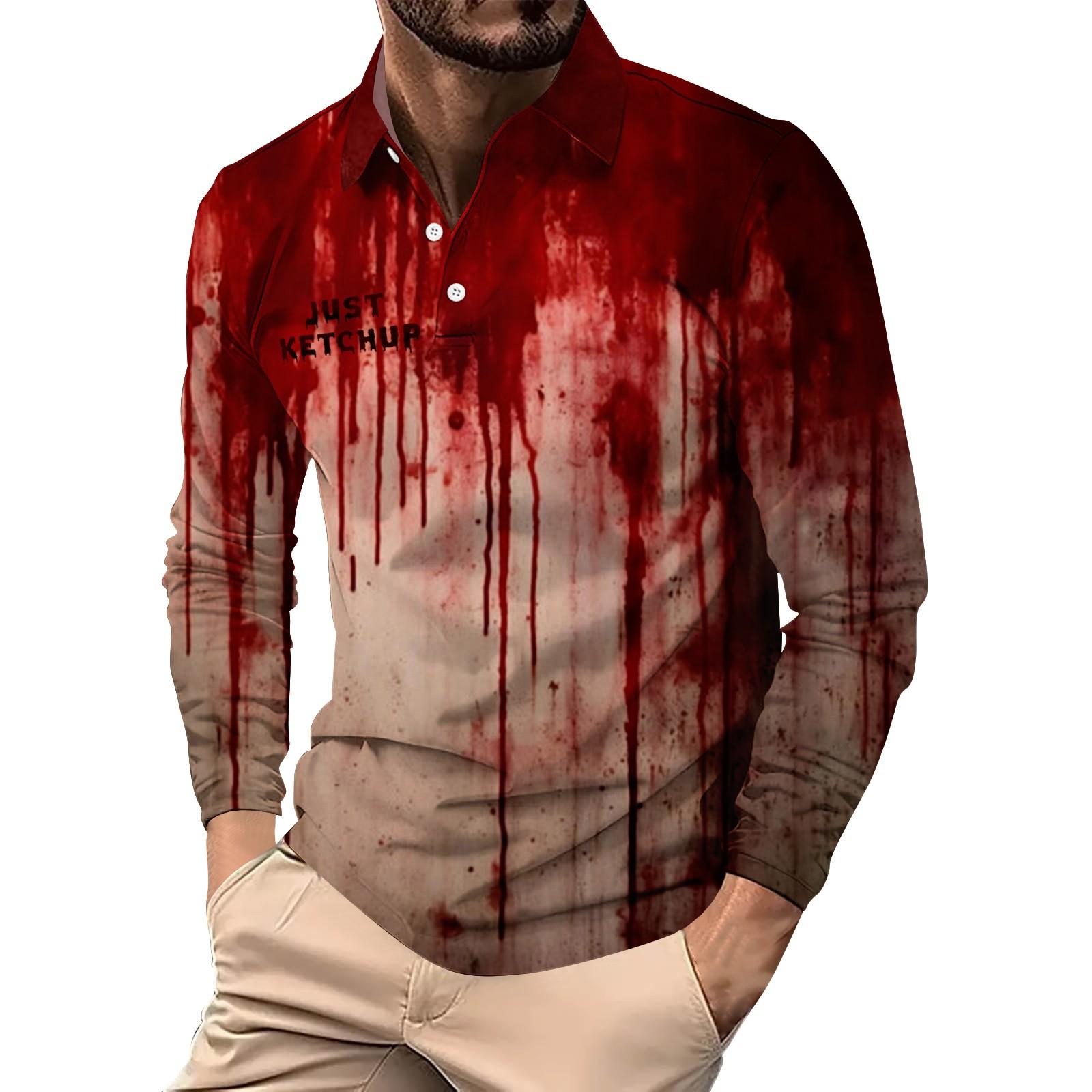 Мужской свободный и повседневный топ с длинными рукавами на пуговицах с лацканами и принтом букв на Хэллоуин M
Мужской свободный и повседневный топ с длинными рукавами на пуговицах с лацканами и принтом букв на Хэллоуин M