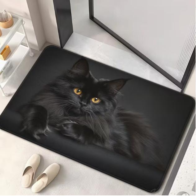 Black Cat Boo Pattern Door Mat with Kitten and Paw Indoor and Outdoor Door Mats Machine Washed Entrance Decoration Carpets 40cm x 60cm
Black Cat Boo Pattern Door Mat with Kitten and Paw Indoor and Outdoor Door Mats Machine Washed Entrance Decoration Carpets 40cm x 60cm