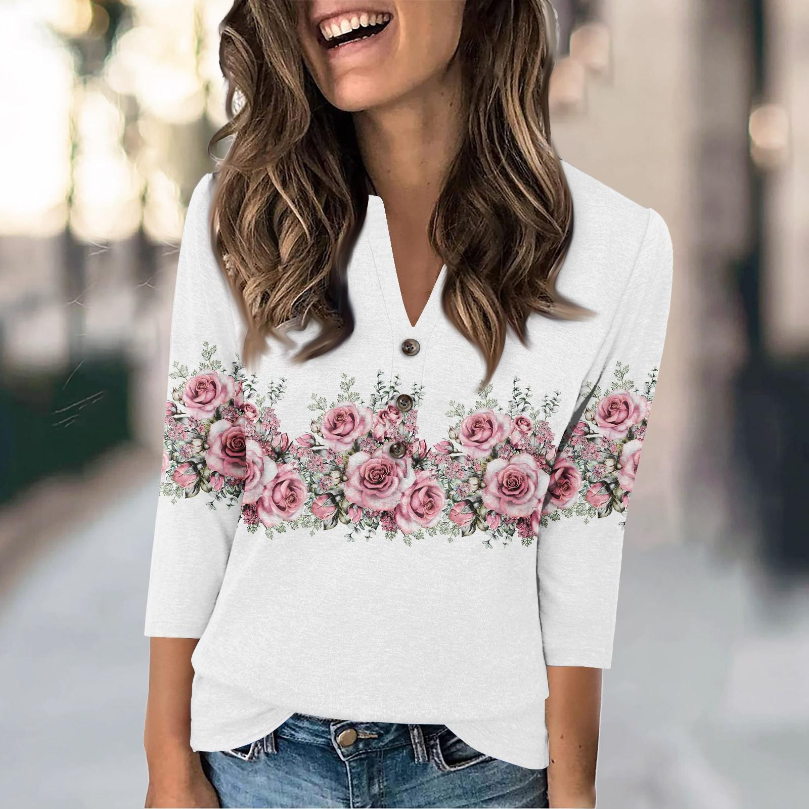 Жіночий модний повсякденний вільний топ з принтом і круглим вирізом з рукавами 3/4 L
Жіночий модний повсякденний вільний топ з принтом і круглим вирізом з рукавами 3/4 L