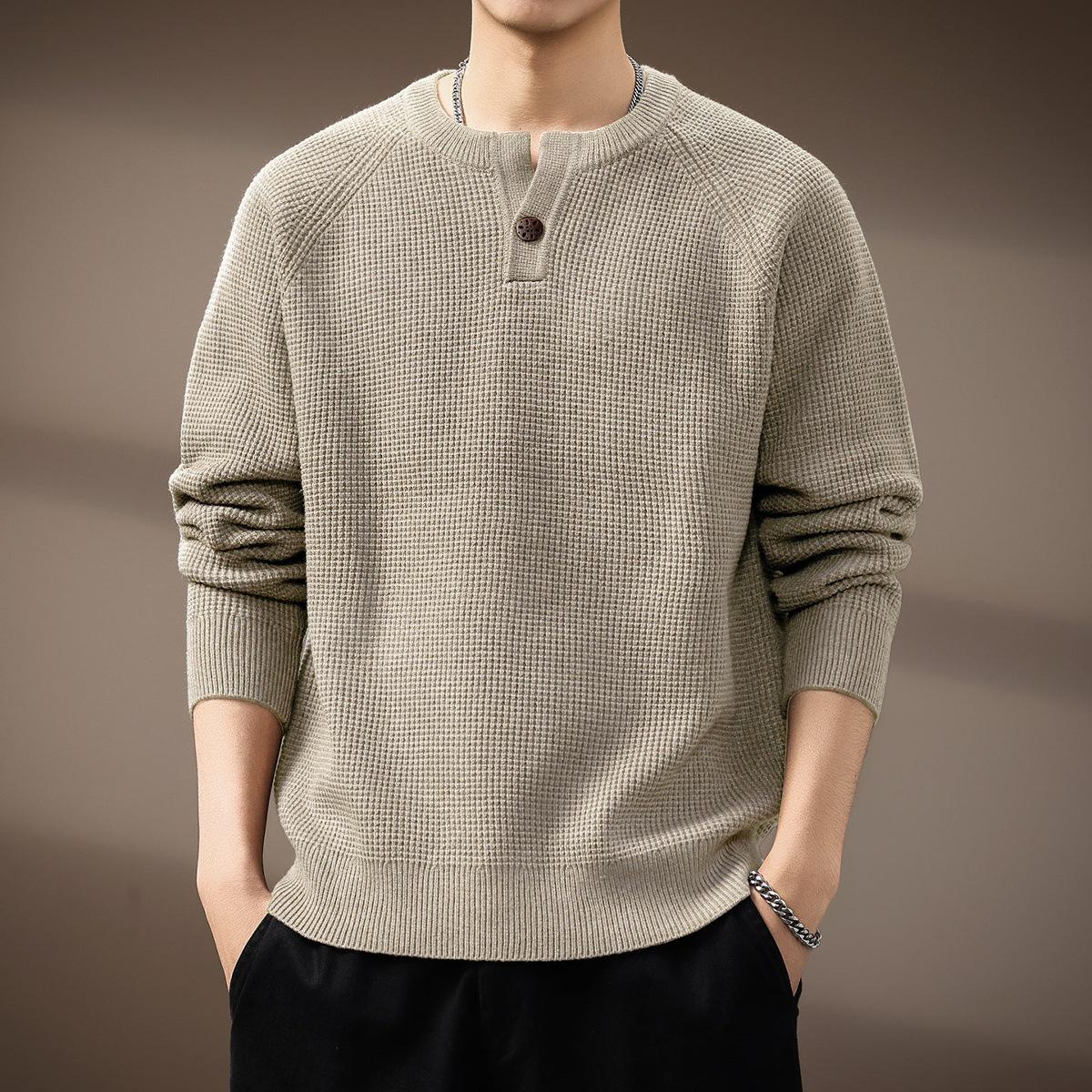 Men s High-End Retro Henley Knit Sweater - Autumn Trendy Loose Fit M (120-140 jin)
Men s High-End Retro Henley Knit Sweater - Autumn Trendy Loose Fit M (120-140 jin)