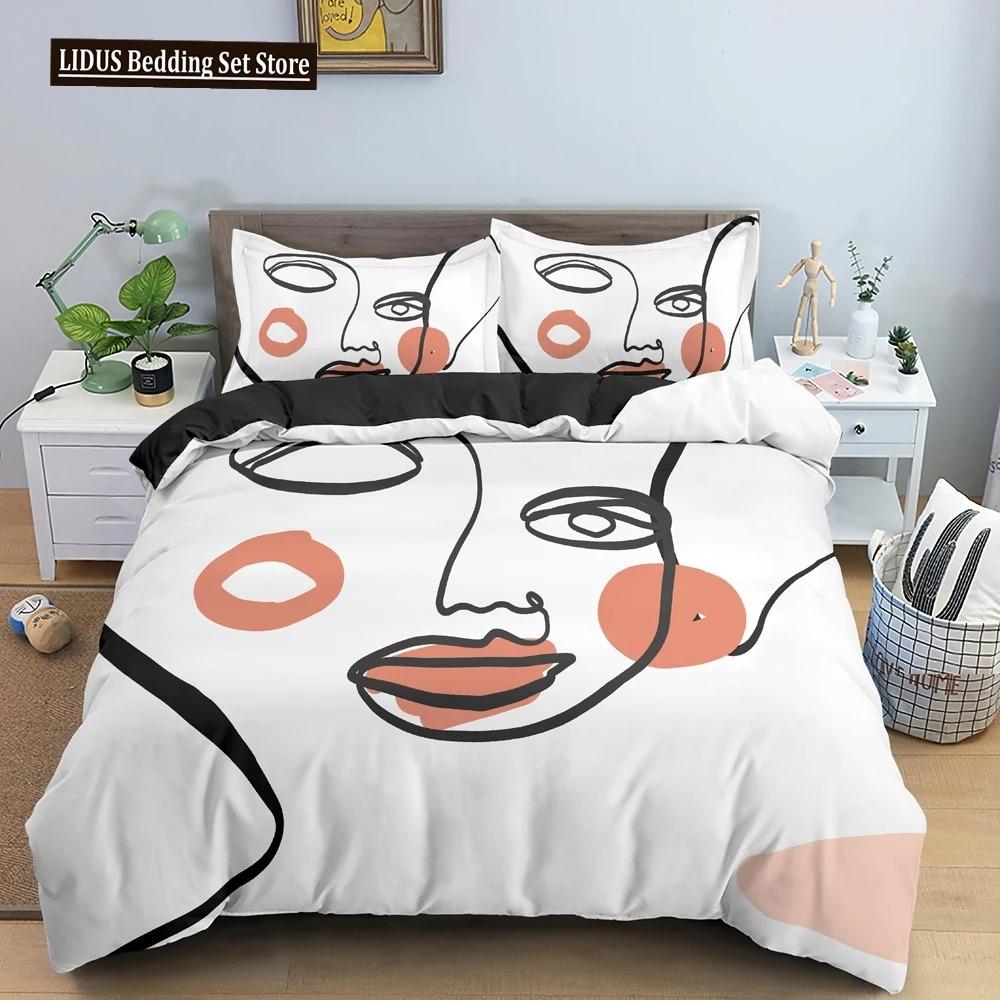 Abstract Soft Duvet Cover Set Abstract Art Style Polyester Warm Comforter Cover With Pilowcase King Ful Sized Dimensions For Young Boys Young Girls 100*200cm Single
Abstract Soft Duvet Cover Set Abstract Art Style Polyester Warm Comforter Cover With Pilowcase King Ful Sized Dimensions For Young Boys Young Girls 100*200cm Single