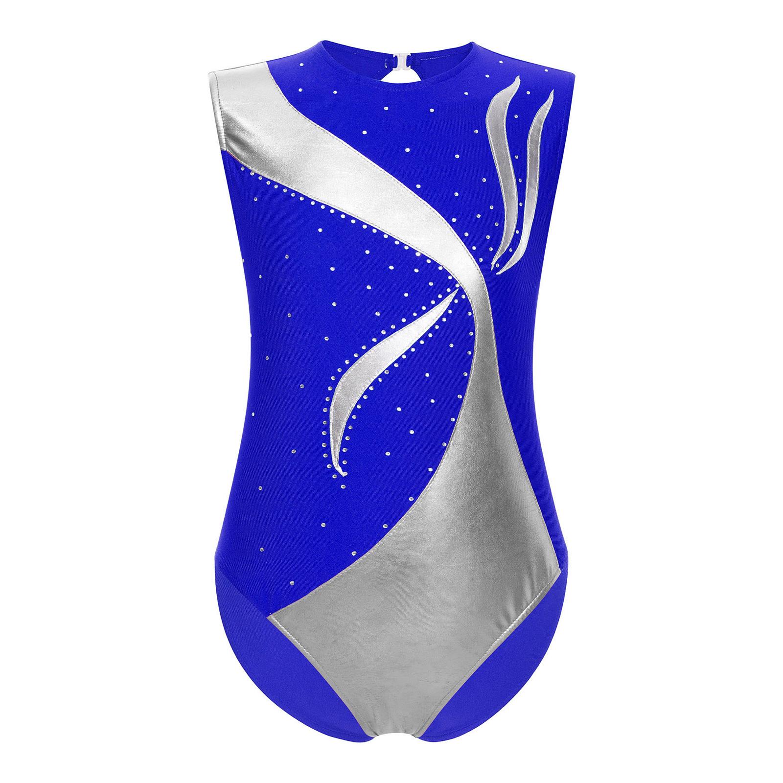 Girls Gymnastics Leotard Metallic Shiny Patchwork Rhinestones Keyhole Back Sleeveless Bodysuit 11-12 Years синій
Girls Gymnastics Leotard Metallic Shiny Patchwork Rhinestones Keyhole Back Sleeveless Bodysuit 11-12 Years синій