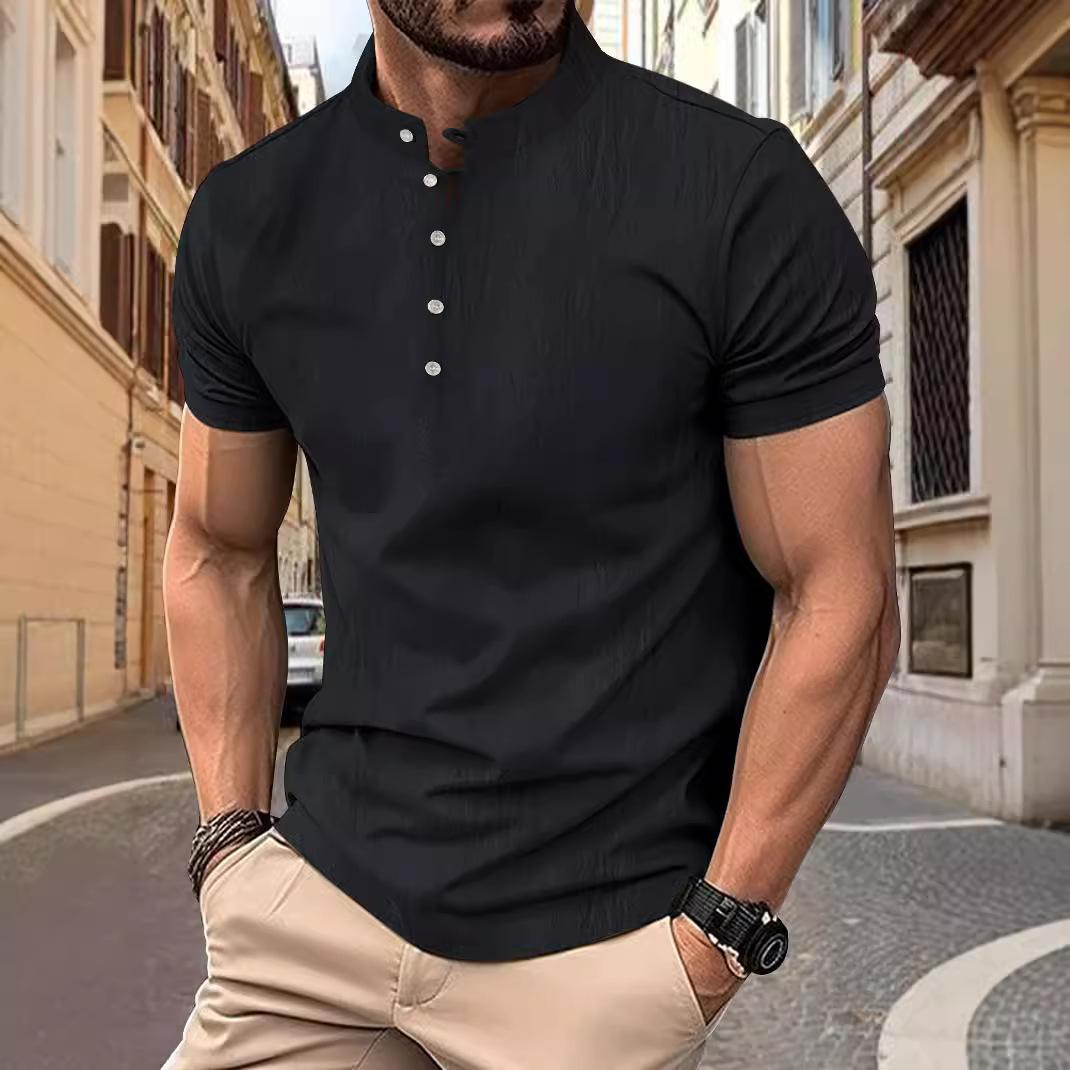 Осенняя мужская винтажная хлопковая льняная повседневная рубашка поло на пуговицах с короткими рукавами, мужские модные топы XXXL чёрный
Осенняя мужская винтажная хлопковая льняная повседневная рубашка поло на пуговицах с короткими рукавами, мужские модные топы XXXL чёрный