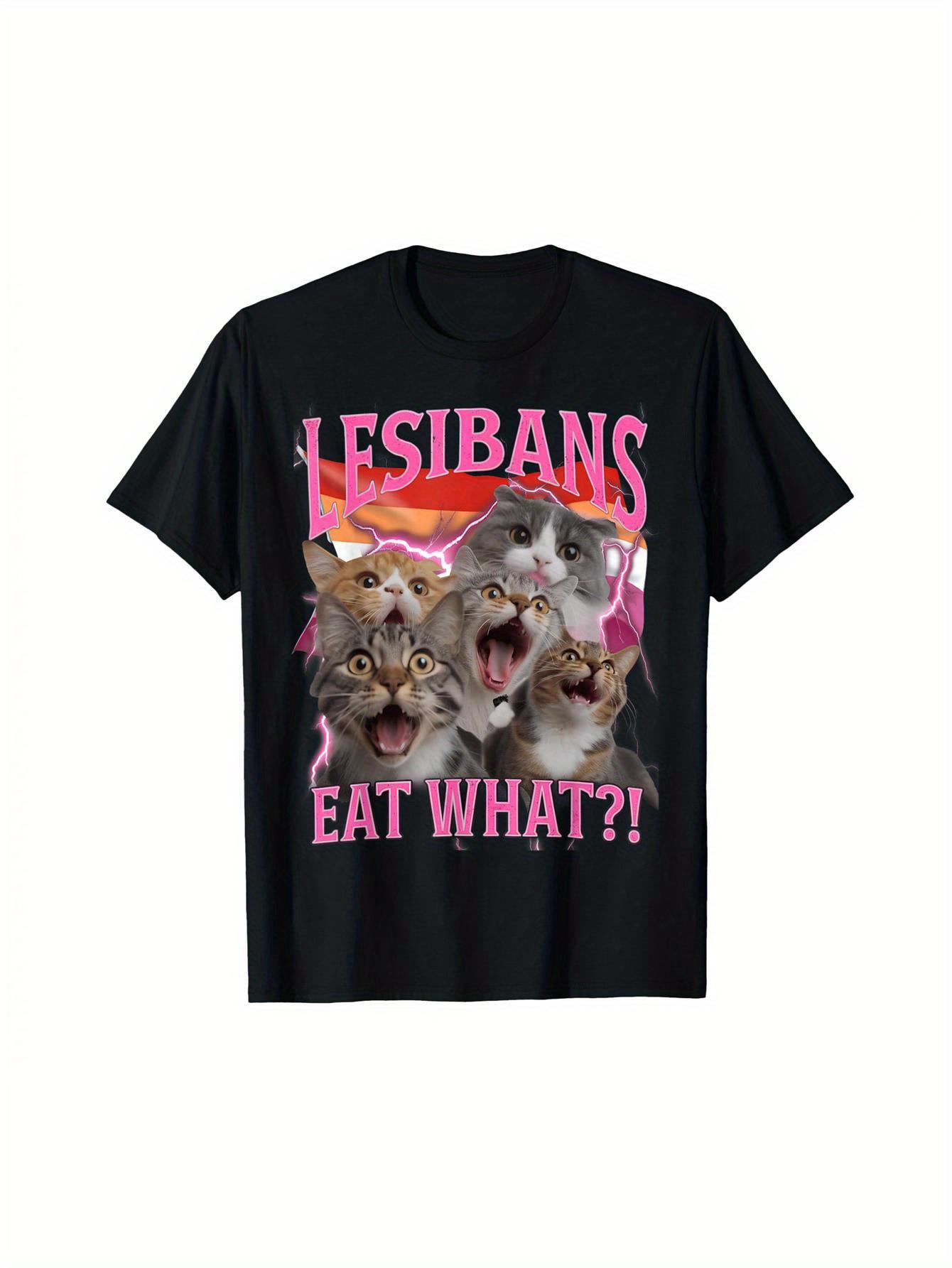 Lesbians Eat What Funny Offensive Cat Unhinged 90s Meme TShirt Summer Short Sleeved Harajuku Streetwear Tops Tees 4XL
Lesbians Eat What Funny Offensive Cat Unhinged 90s Meme TShirt Summer Short Sleeved Harajuku Streetwear Tops Tees 4XL