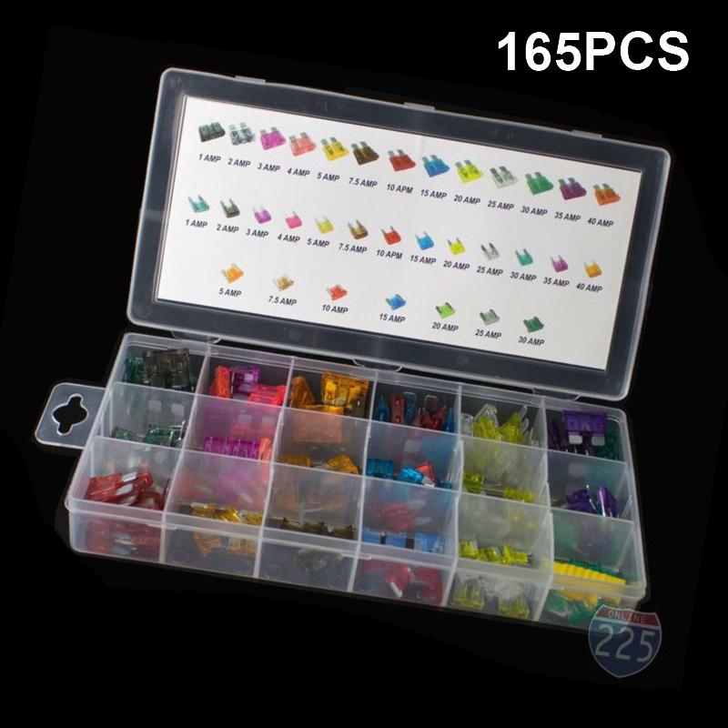 165pcs Car Amp Fuse Assortment Kit Auto Truck Circuit Protection 10V-32V Fuses Car Accessories Protect Car From Short Circuits China Mainland
165pcs Car Amp Fuse Assortment Kit Auto Truck Circuit Protection 10V-32V Fuses Car Accessories Protect Car From Short Circuits China Mainland