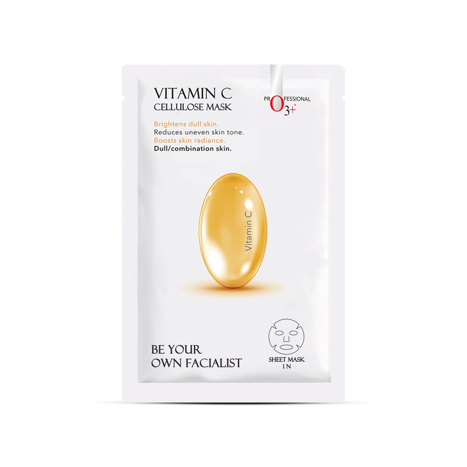 O3+ Facialist Vitamin C Cellulose Sheet Mask 30g Pack of 1 for Pigmentation & Even Skin Tone
O3+ Facialist Vitamin C Cellulose Sheet Mask 30g Pack of 1 for Pigmentation & Even Skin Tone