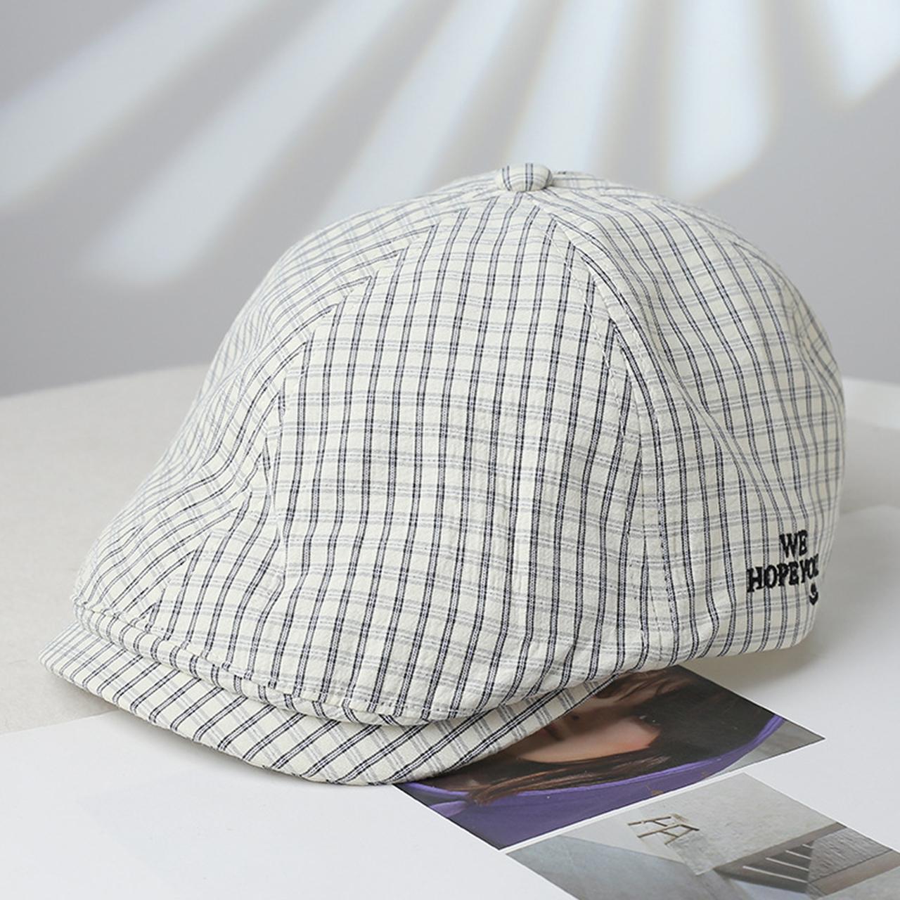 Korean Plaid Beret Hat For Women Vintage Embroider Letters Spring Summer Sunshade Forward Cap Girls Newsboy Painter Artist Caps One Size
Korean Plaid Beret Hat For Women Vintage Embroider Letters Spring Summer Sunshade Forward Cap Girls Newsboy Painter Artist Caps One Size