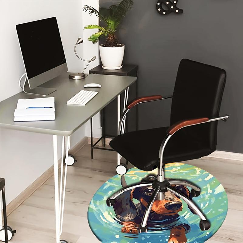 1pc Swimming Dachshund Round carpet, Made of Polyester,Perfect for Decorating Office Chairs, Living Rooms,Vibrant Decorative Rug 80cm
1pc Swimming Dachshund Round carpet, Made of Polyester,Perfect for Decorating Office Chairs, Living Rooms,Vibrant Decorative Rug 80cm