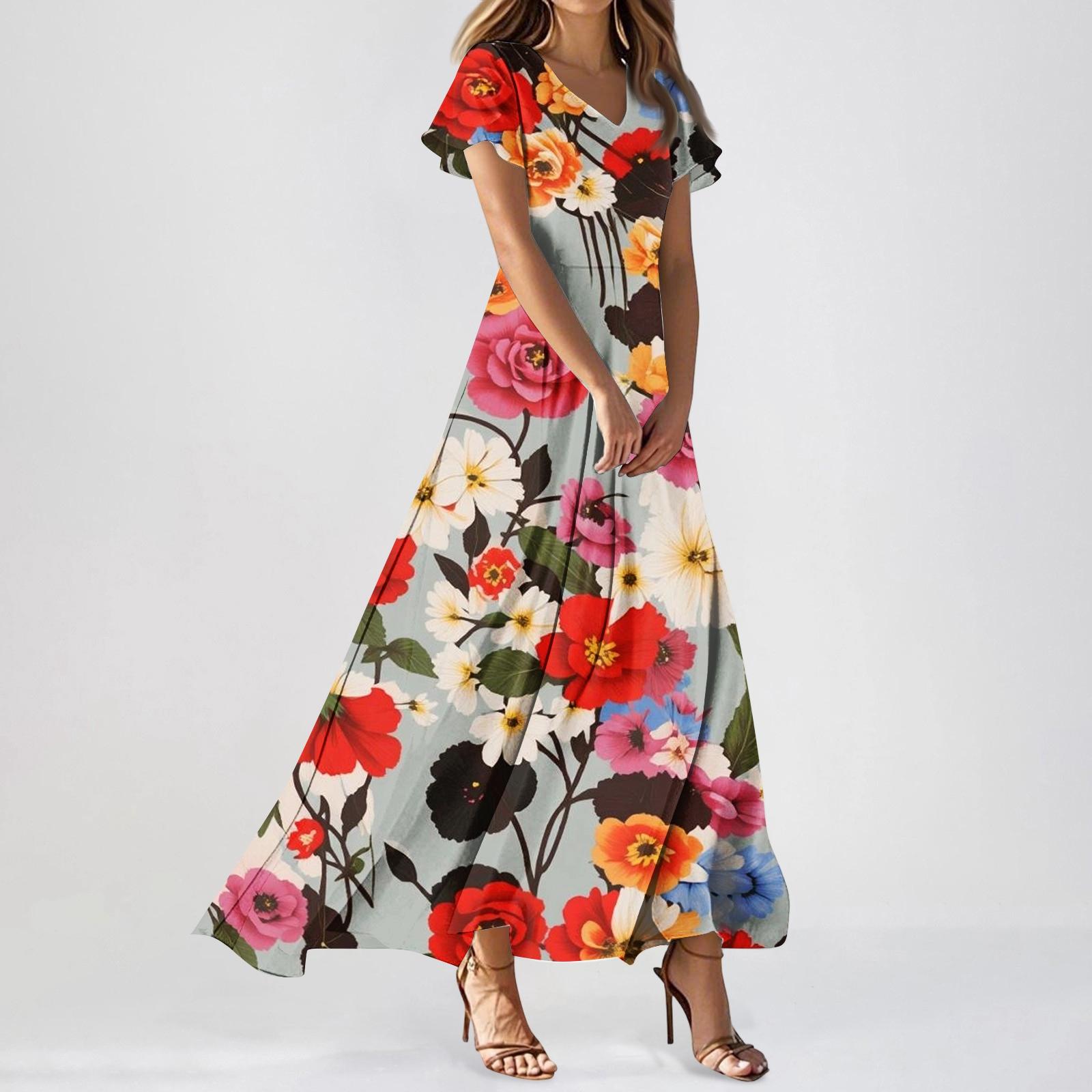 Women s Fashion Casual Floral Print Dress XL Кіновар
Women s Fashion Casual Floral Print Dress XL Кіновар