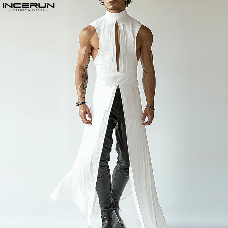 INCERUN Summer Men Sleeveless Cutout Splits Casual Long Tunic Tank Tops S білий
INCERUN Summer Men Sleeveless Cutout Splits Casual Long Tunic Tank Tops S білий
